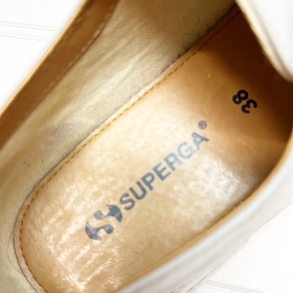 Superga light gray leather lace up sneakers 38 - Picture 5 of 10